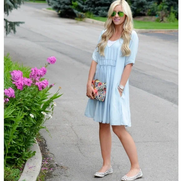 Anthro LA VIE Sam & Lavi Chambray Dress - Picture 6 of 6
